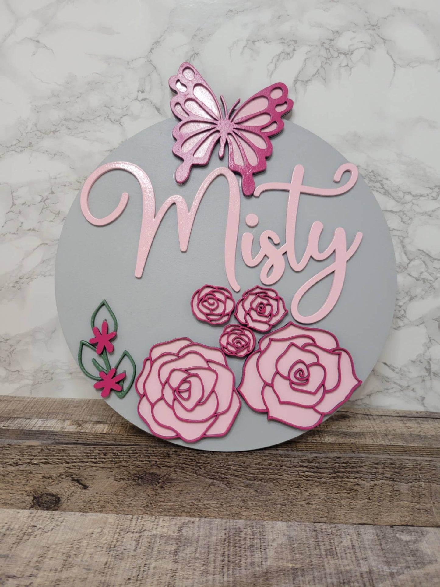 Floral Name-Nursery Sign