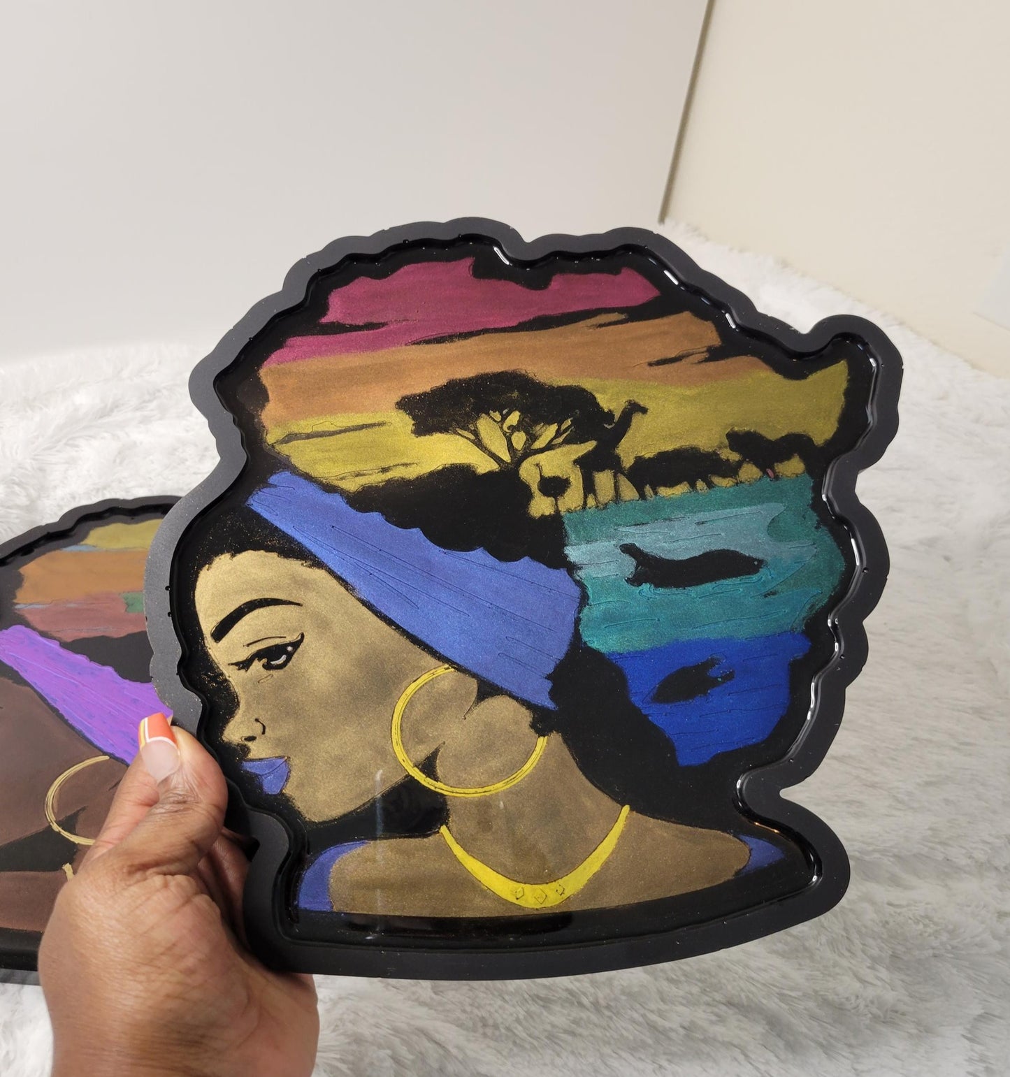African Woman Tray