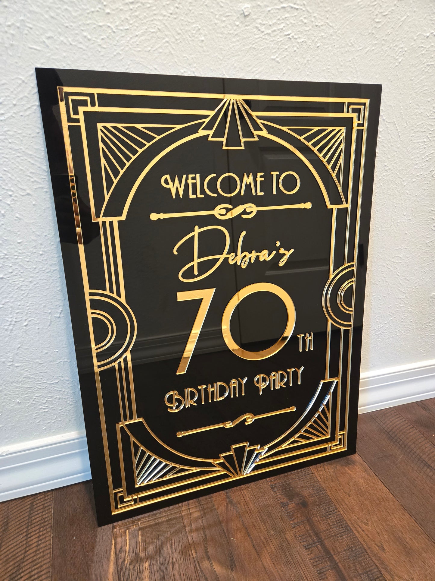 1920s Style Milestone Birthday Sign