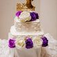 Gold silhouette wedding cake topper