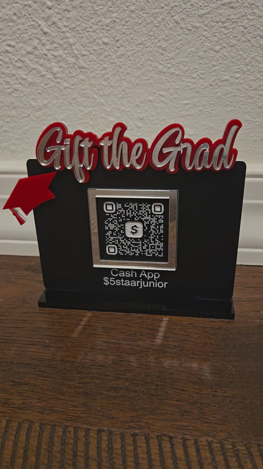 Gift the Grad QR code sign