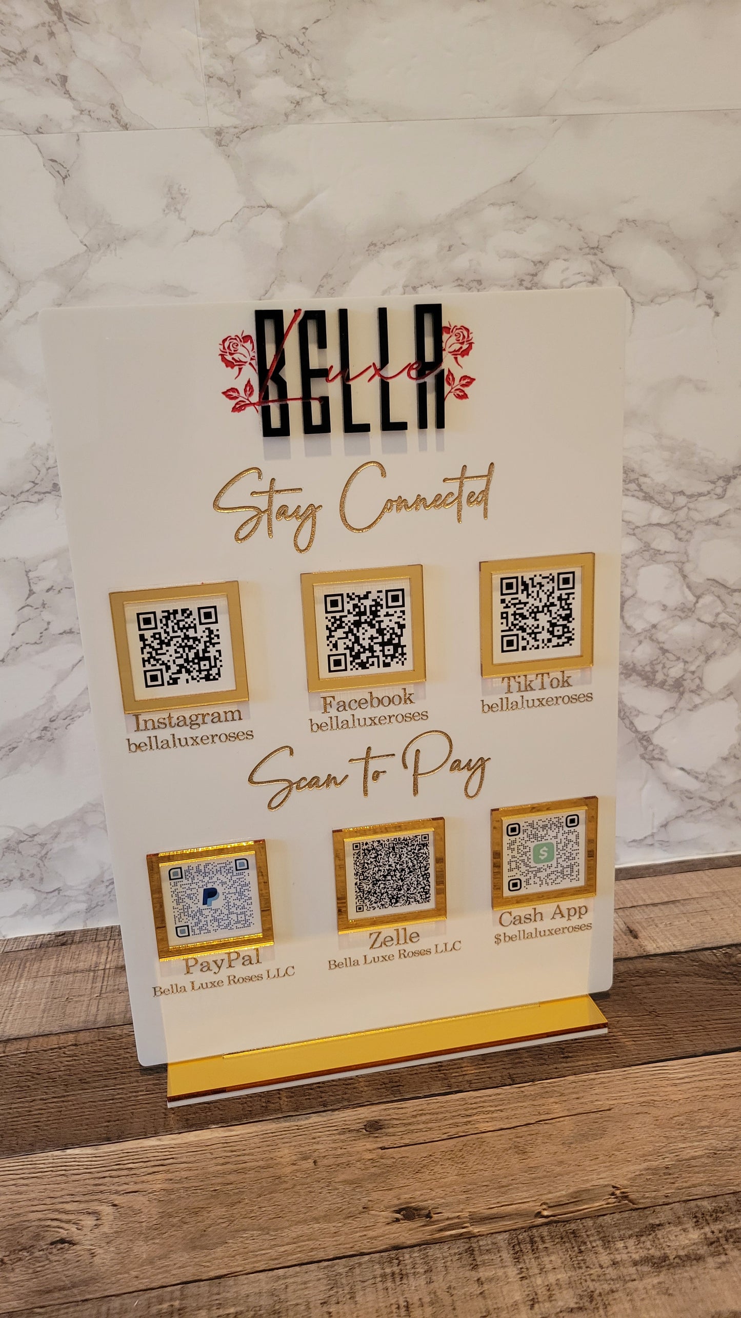 Stay Connected and Scan to Pay Sign
