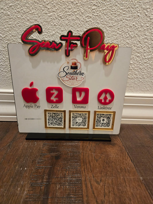 Scan to Pay Sign With Logo