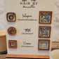 Large Social Media Sign with QR Codes and Icons