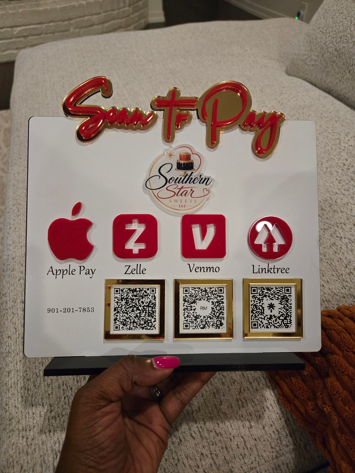 Scan to Pay Sign With Logo