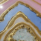 Pink and Gold Mirror Geode Painting