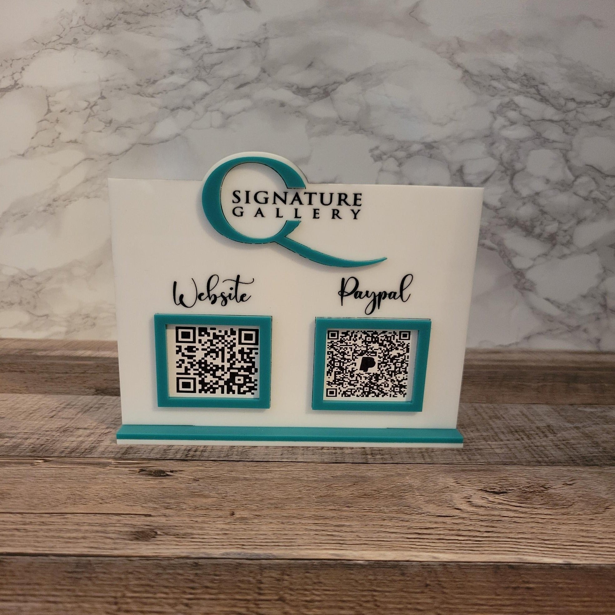 Acrylic QR Code Sign With Logo