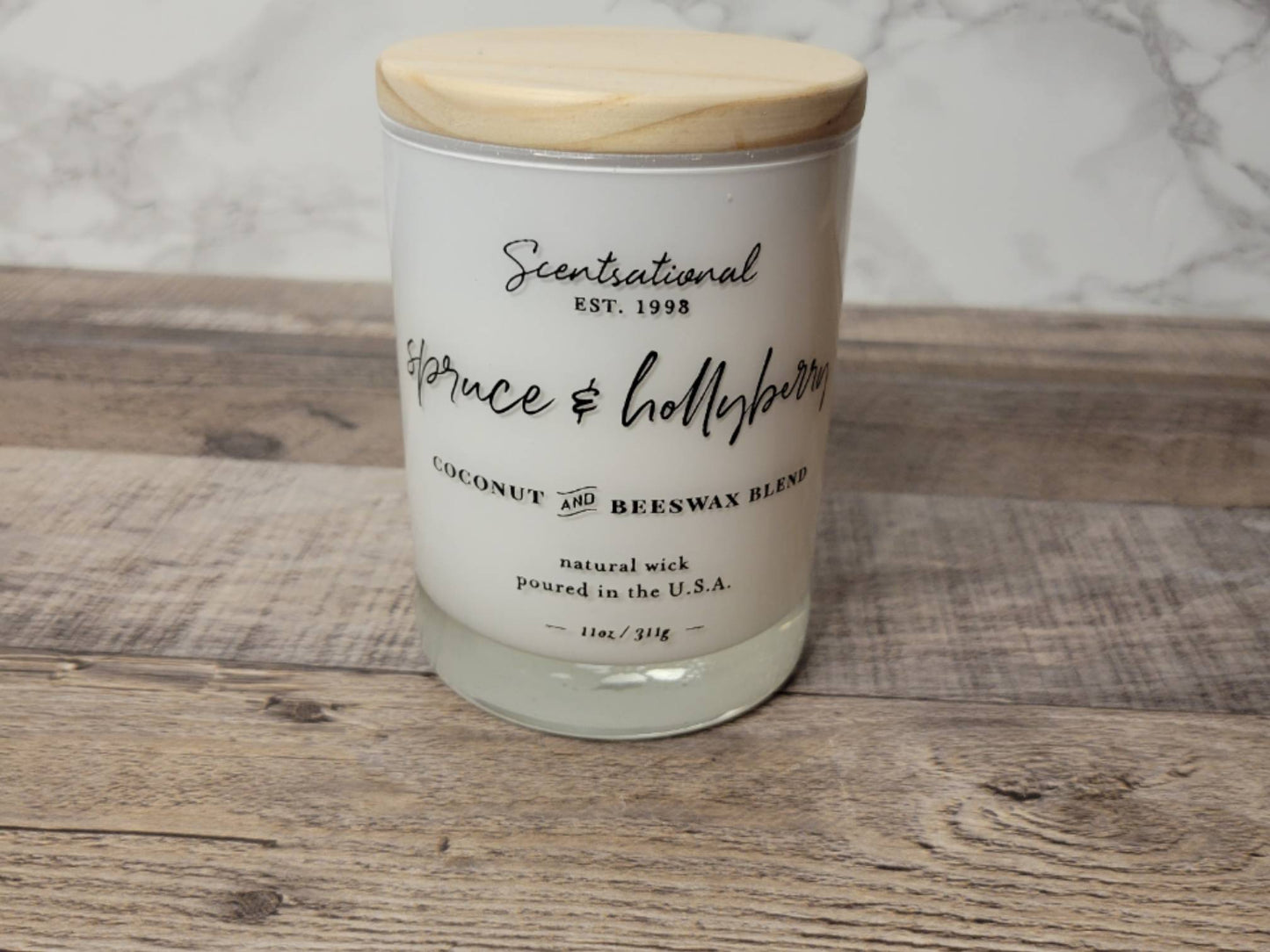 Engraved Fall or Winter Candle