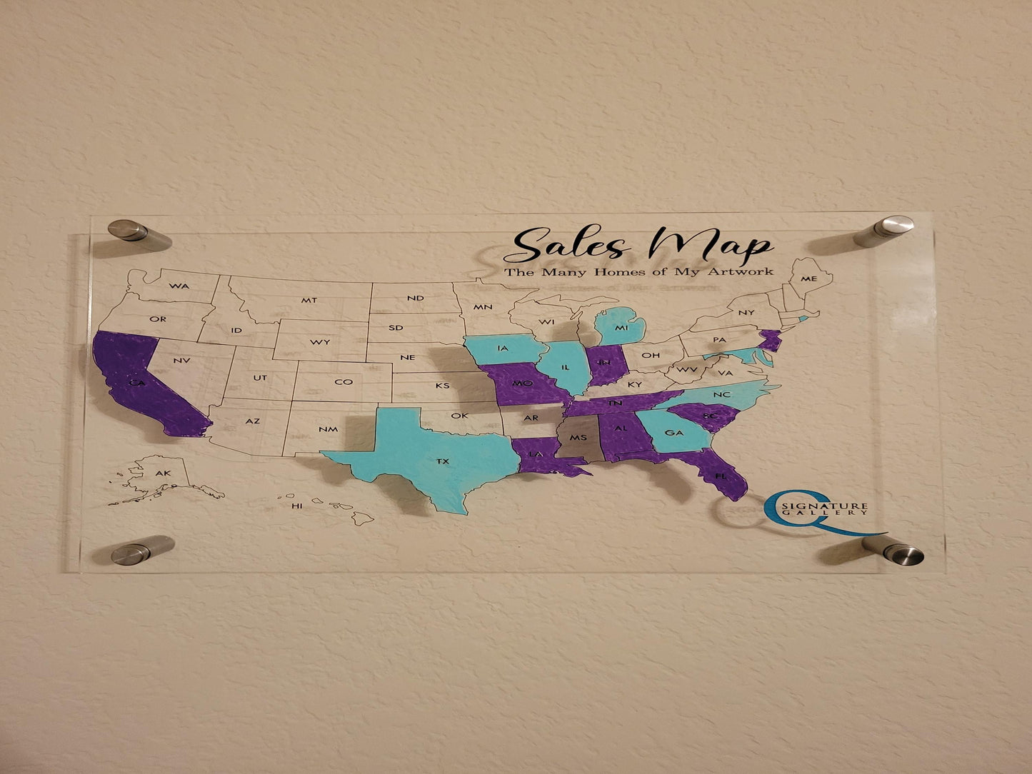 Personalized US Sales Map