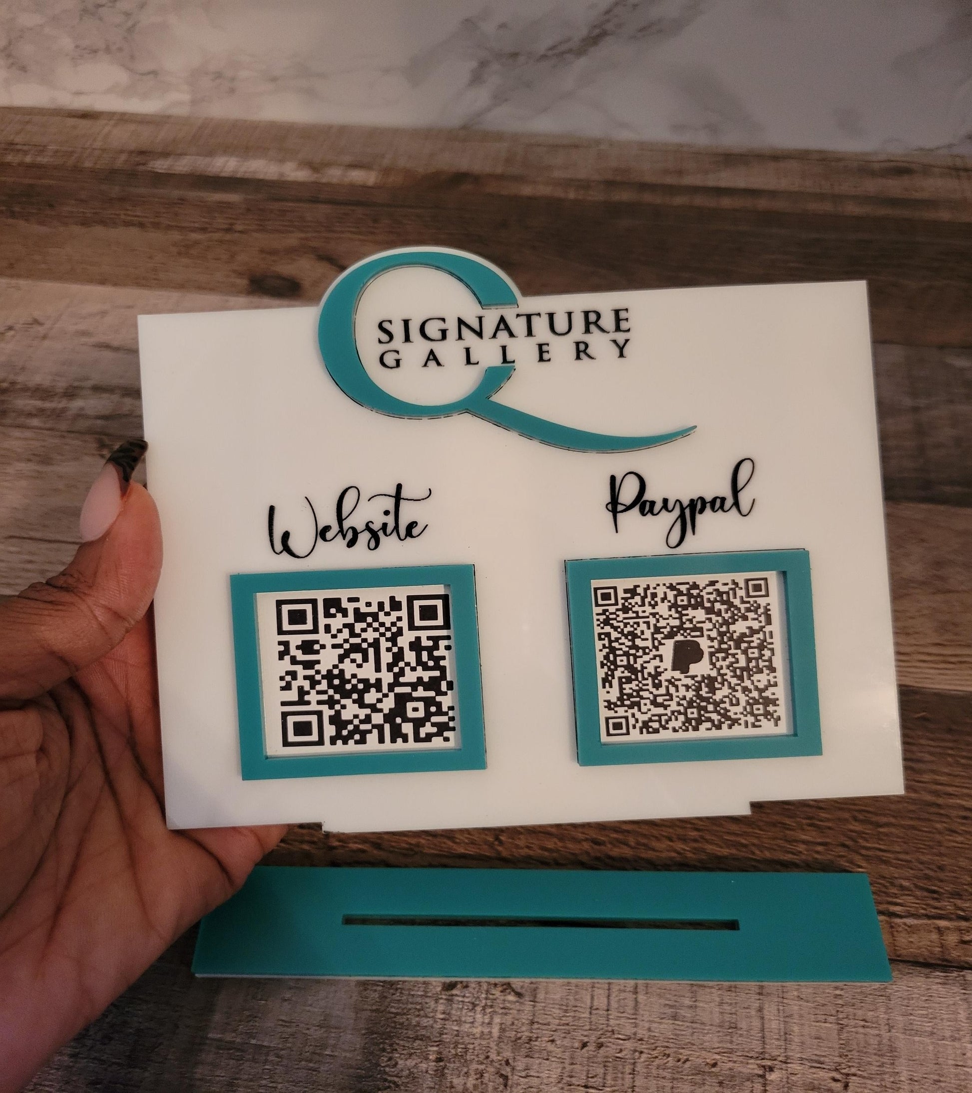 Acrylic QR Code Sign With Logo