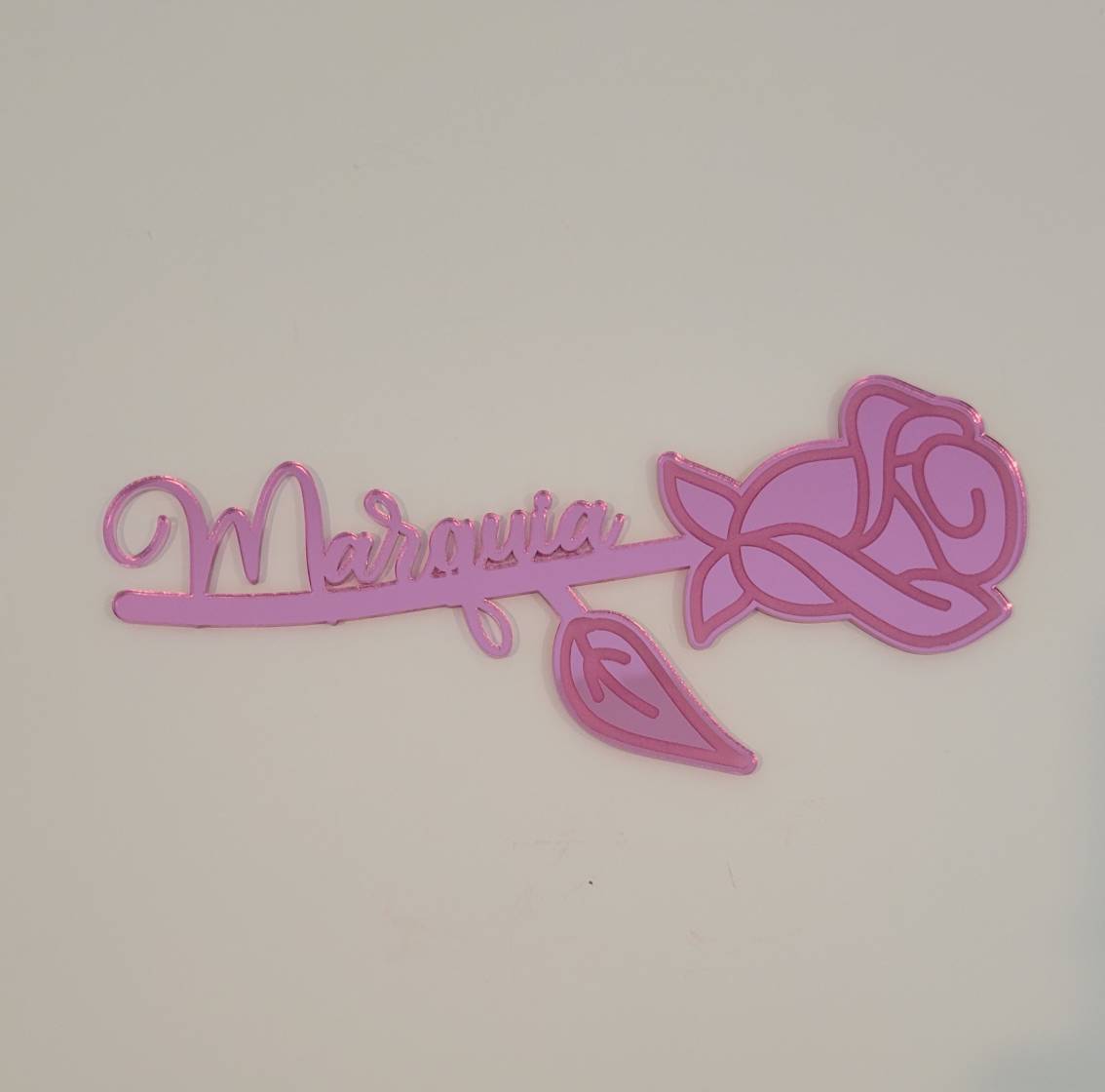 Personalized Mirror Acrylic Rose