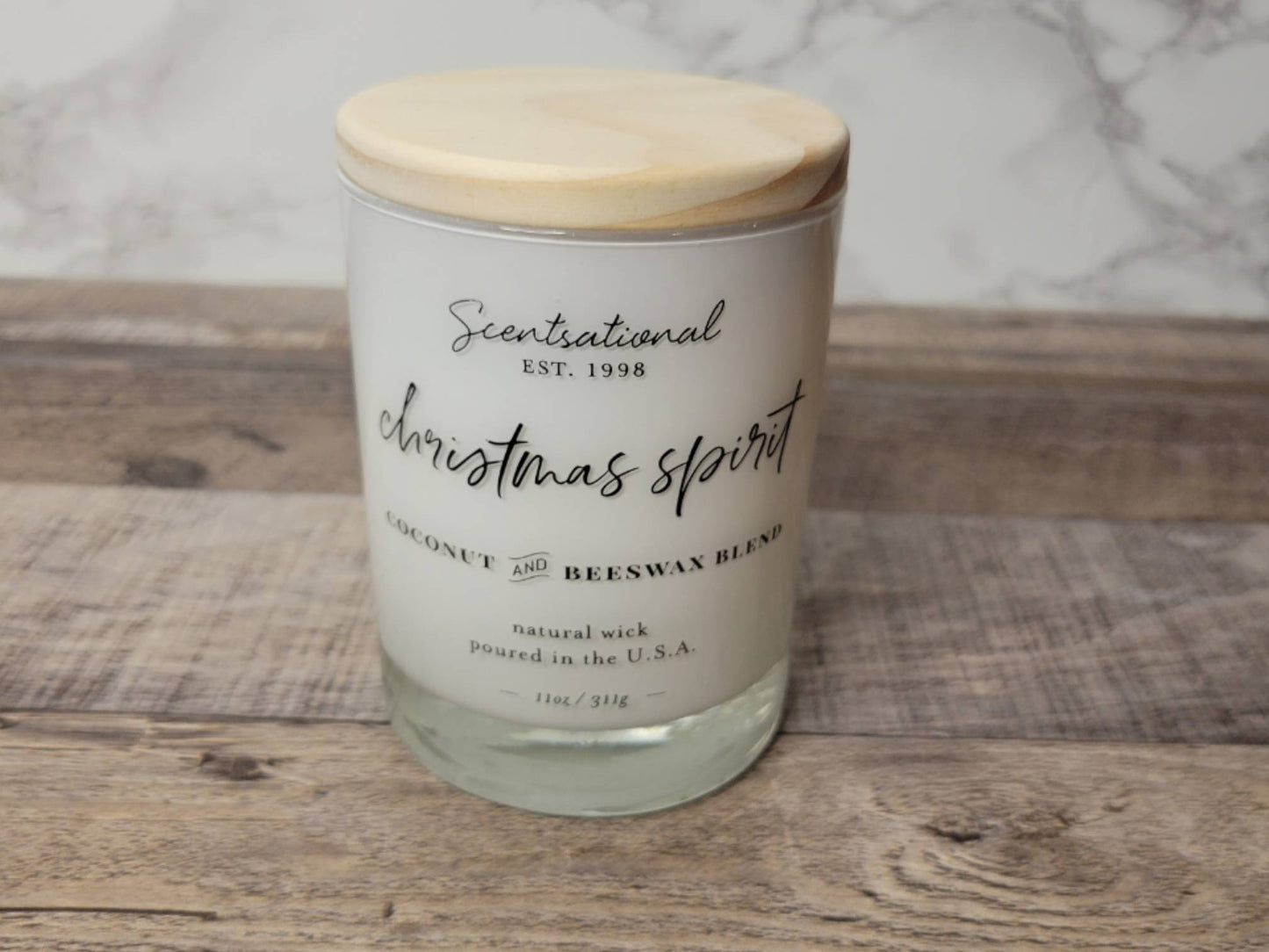 Engraved Fall or Winter Candle
