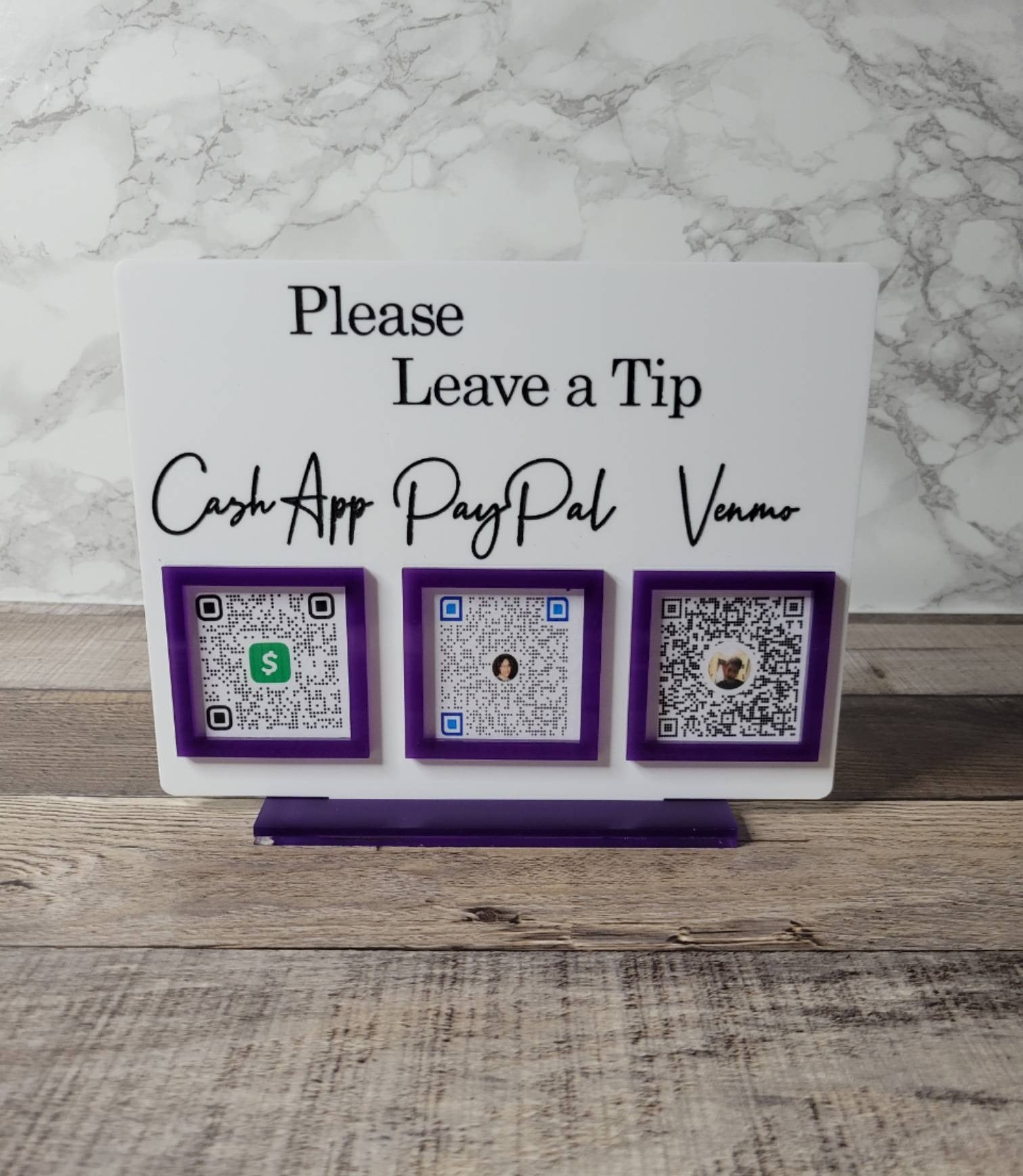 Please Add Me Tip Please Leave a Tip Acrylic Sign