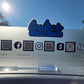 Horizontal Acrylic Social Media Sign With QR codes and Icons