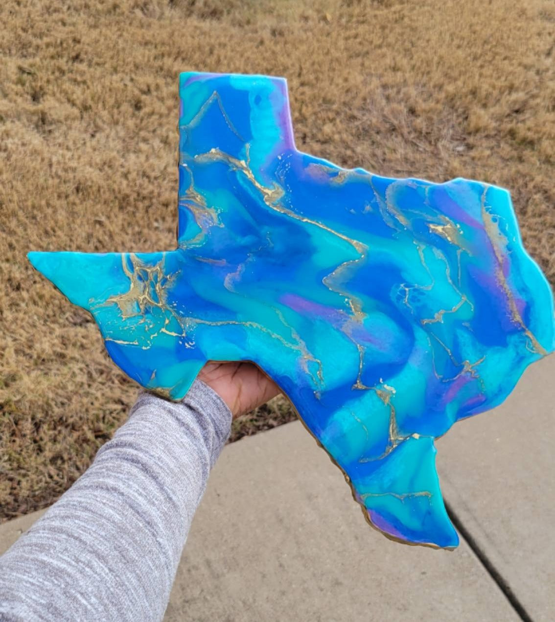 Teal, Blue, Purple, and Gold Texas