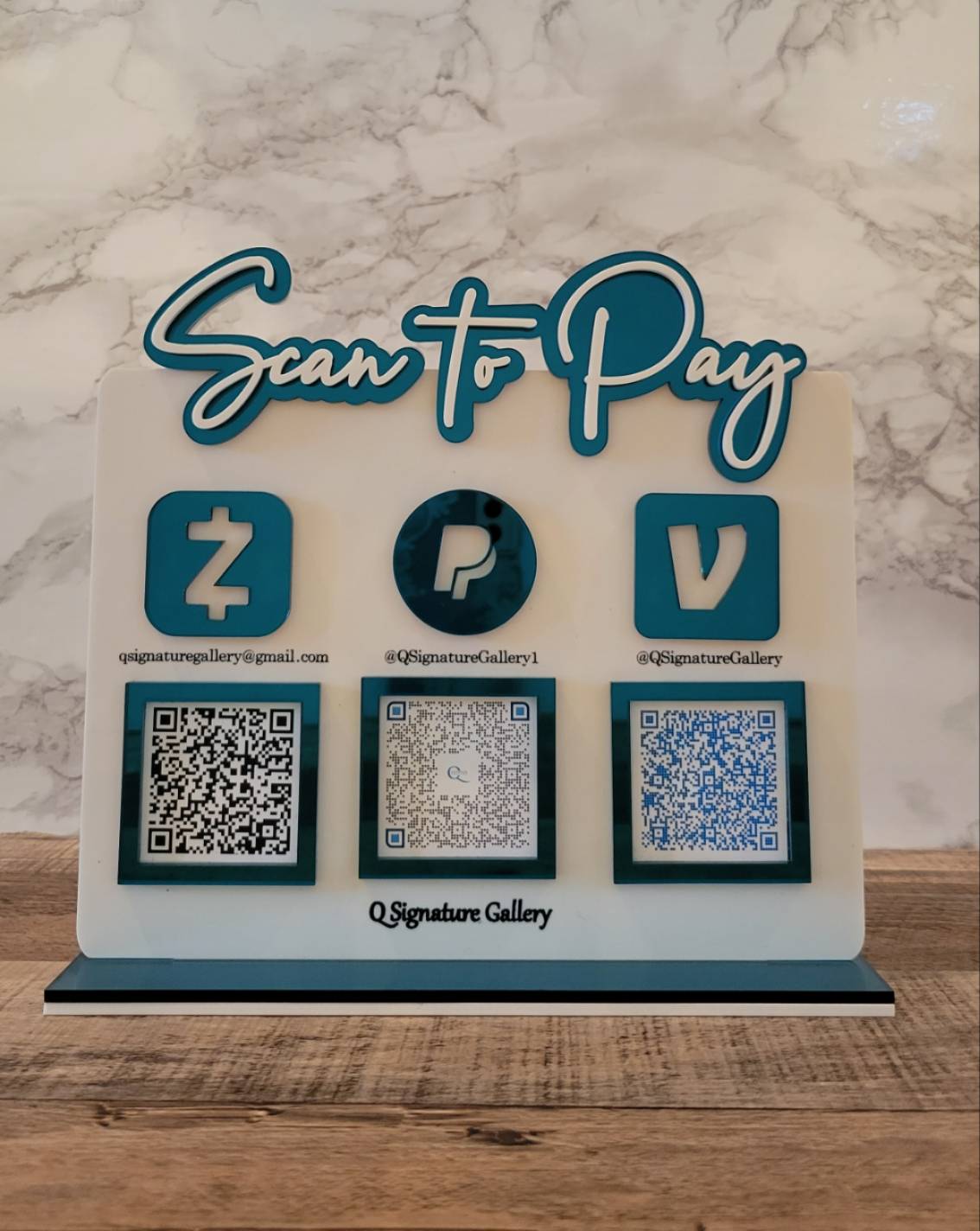 Scan to Pay Acrylic Business Sign